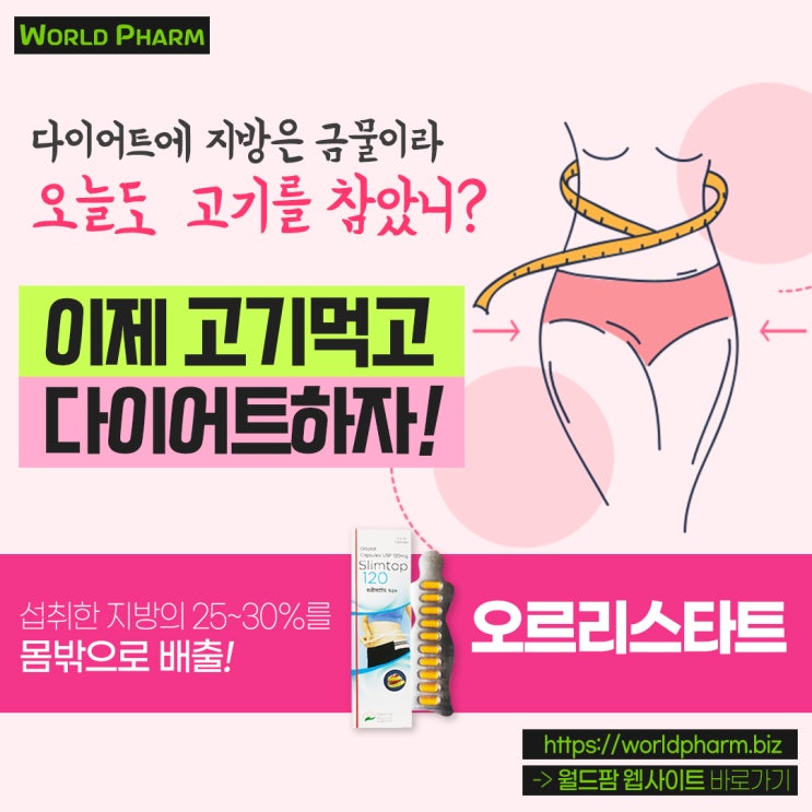  지방흡수억제제? 다이어트약 오르리스타트(Orlistat)