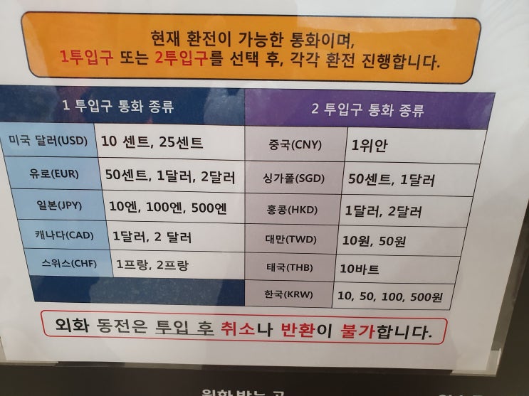 남는 외화동전 적립하고 현금화 하세용!! 남는 외화동전 적립하고 현금화 하세용!!