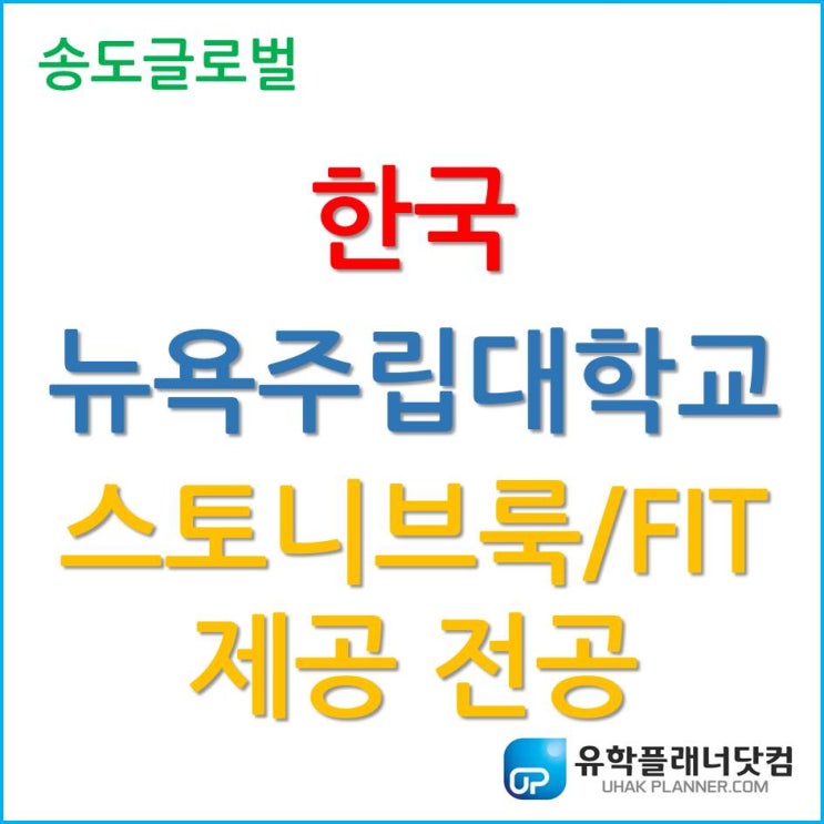 한국뉴욕주립대학교, 스토니브룩과 FIT에서 제공하는 전공은?