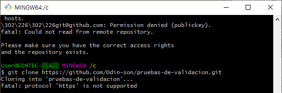  [윈도우] fatal: protocol 'https' is not supported