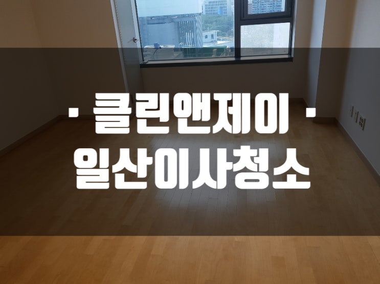 일산청소전문업체 이렇게 꼼꼼하다고?
