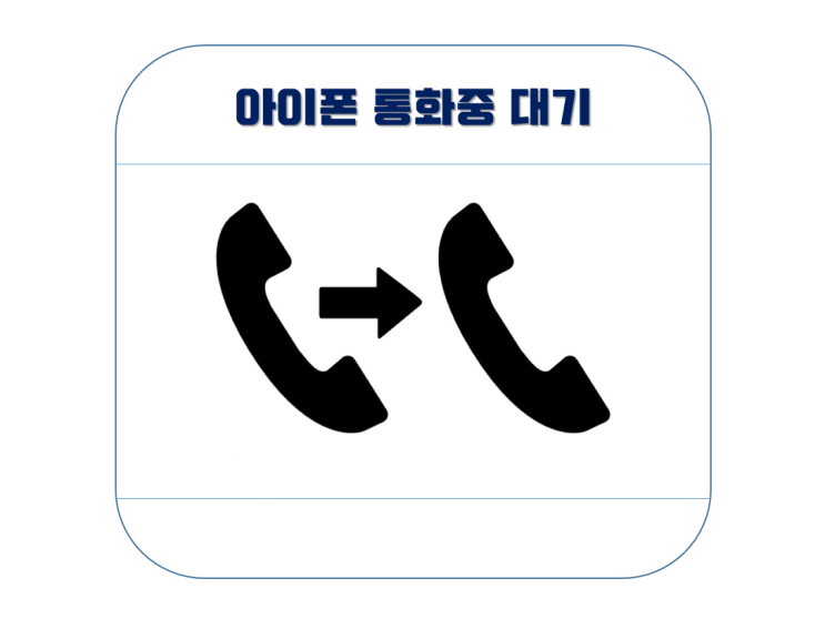  아이폰 통화중 대기로 다른전화 받는 방법
