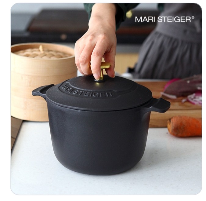  무쇠주물냄비 라이스꼬꼬떼 17cm 블랙골드