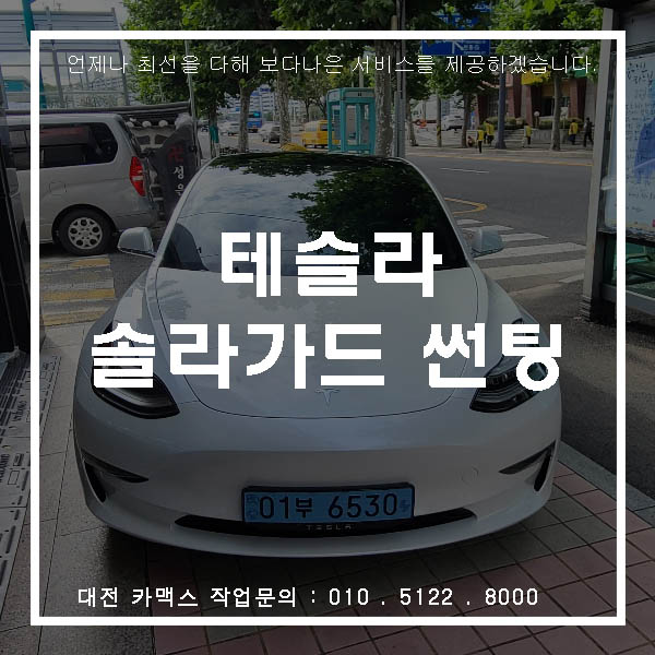 대전 테슬라 모델3 신차검수와 솔라가드 트루그레이 썬팅 시공