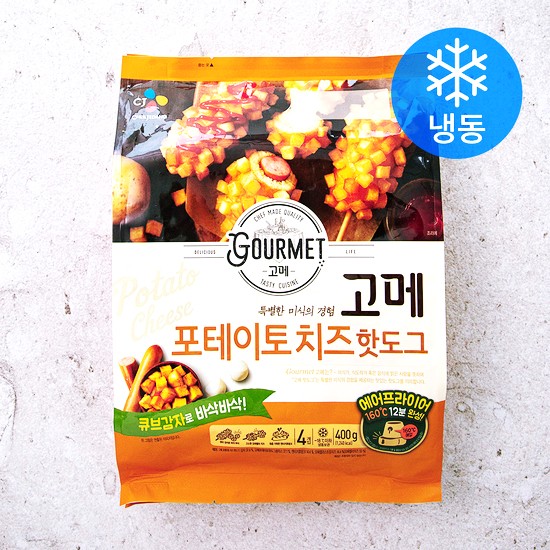 고메포테이토치즈핫도그, 놓치지 마세요, 고메 포테이토치즈 핫도그 (냉동), 400g, 1개 고메포테이토치즈핫도그, 놓치지 마세요, 고메 포테이토치즈 핫도그 (냉동), 400g, 1개