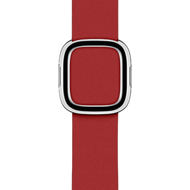  Apple 정품 애플워치 3/4/5 모던 버클 밴드 Large MTQV2FE/A (38/40mm 호환 가능), 레드, 1개
