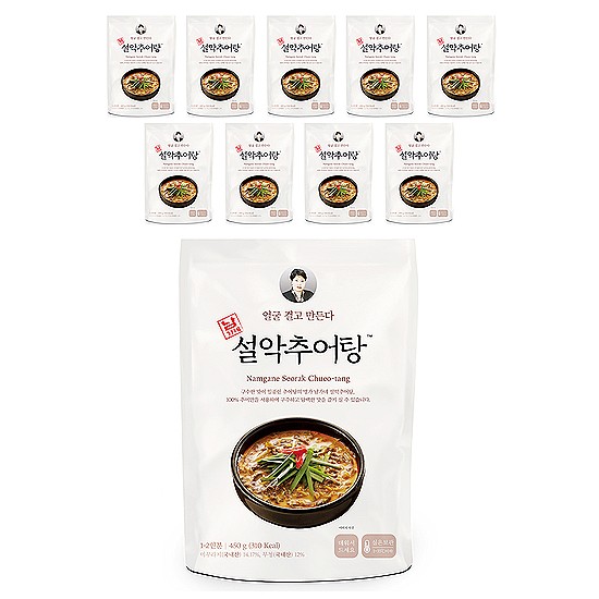 추어탕즉석국, 믿고 보는 남가네설악추어탕 즉석탕, 450g, 10개 추어탕즉석국, 믿고 보는 남가네설악추어탕 즉석탕, 450g, 10개