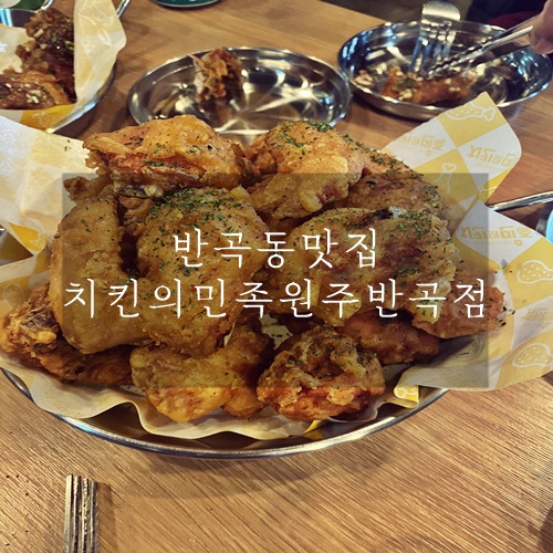  반곡동맛집 미식가 입맛 사로잡은 원주반곡동치킨맛집 치킨의민족 원주반곡점