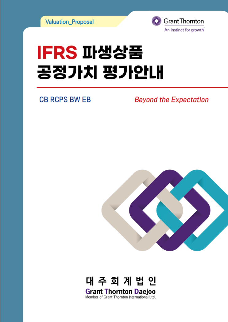  IFRS 파생상품(CB RCPS BW EB) 공정가치평가안내