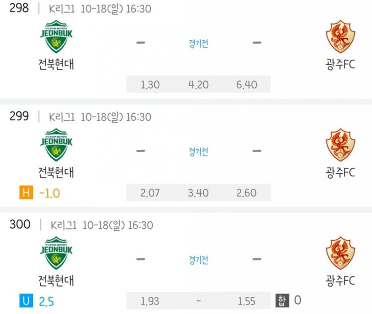 2020.10.18 K리그 프로축구 전북현대 광주FC | 포항스틸러스 울산현대