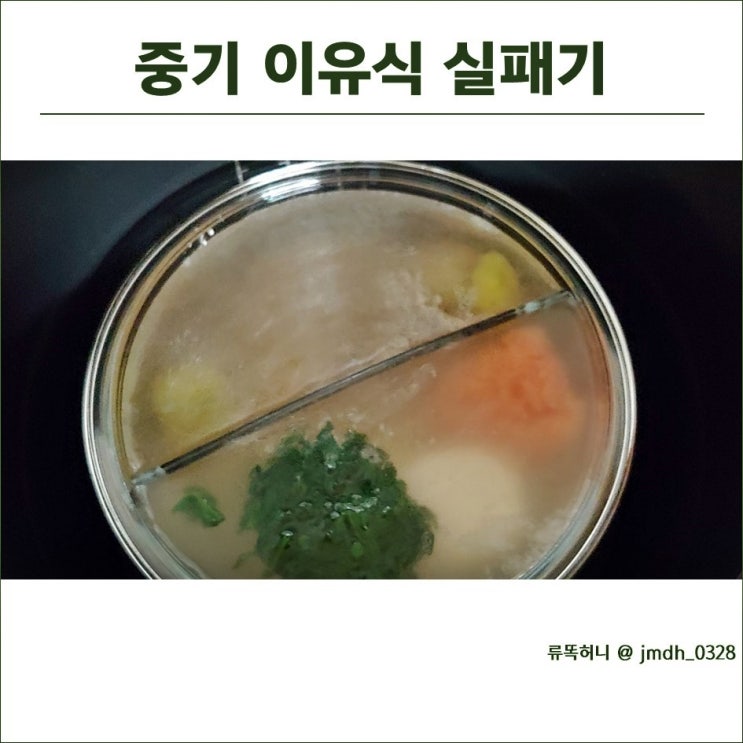  중기냄비이유식 , 중기밥솥이유식 실패기