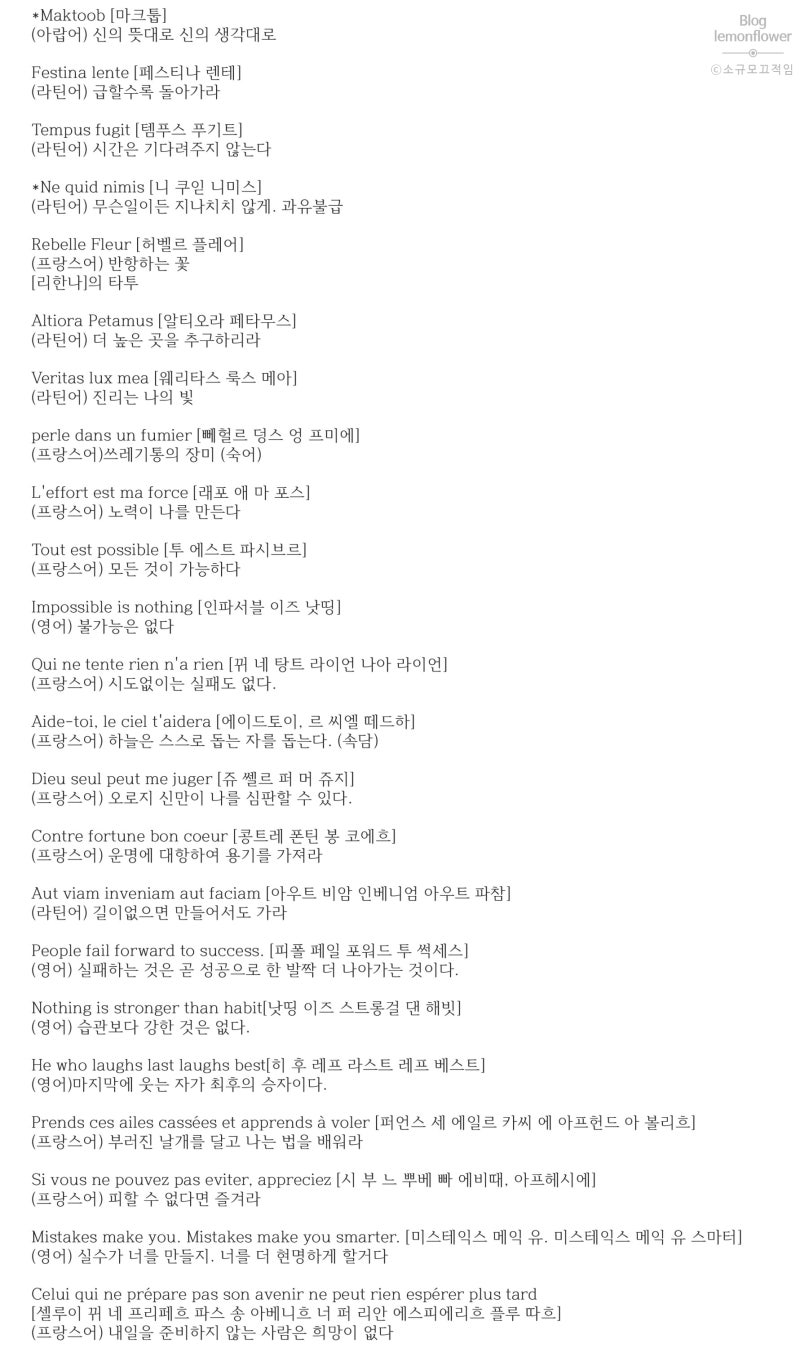 각인\u0026타투 레터링 문구\, image size:800x1348