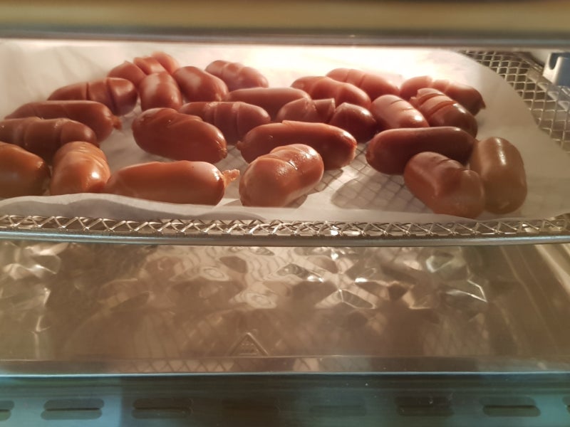 리하스 오븐에어프라이어 로 만든 소시지 요리