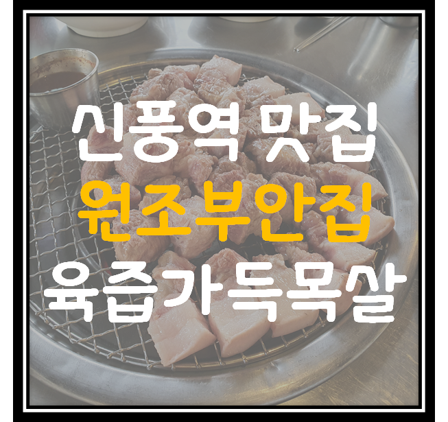 [신풍역 맛집] 풍부한 육즙의 돼지고기는 원조부안집 신풍점에서!
