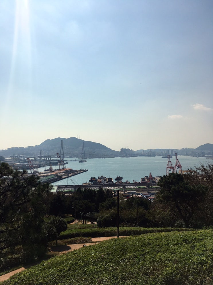  부산남항대교가 내려다 보이는 아담한 공원-부산 우암동 도시숲
