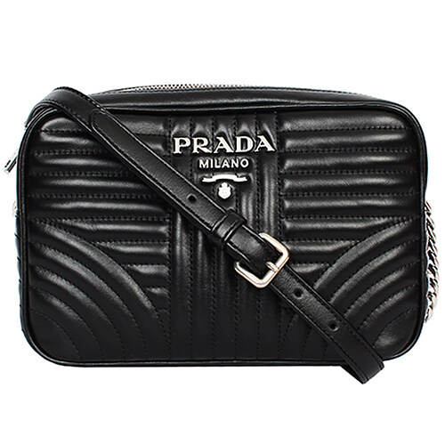  [Prada][팹스타일] 20FW 프라다 다이어그램 레더 크로스 바디백 스몰 (블랙) 1BH083 2D91 F0633