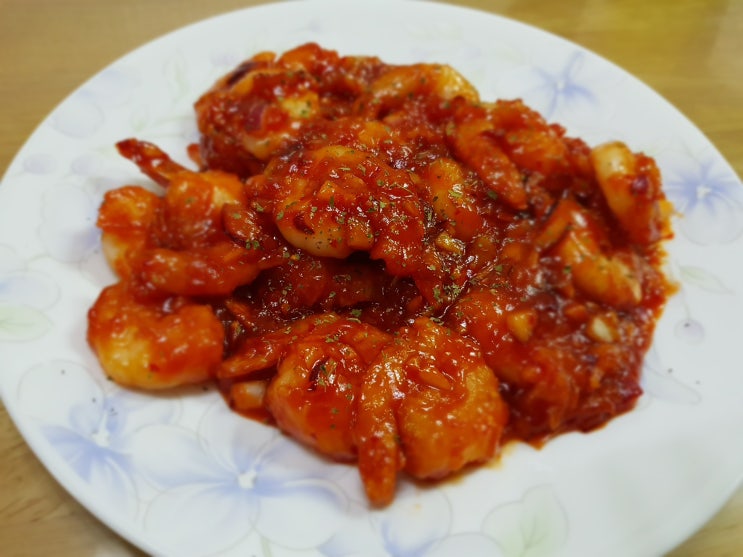  [이지쿠커][깐쇼새우][칠리새우] 굽듯이 간단하게 칠리새우 깐쇼새우 간단레시피 술안주 추천