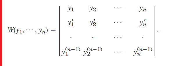 2.6 Wronskian