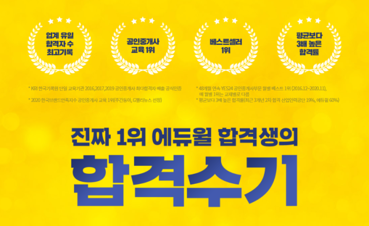  에듀윌 공인중개사 합격수기 (연화마을 설악마을 공인중개사학원)