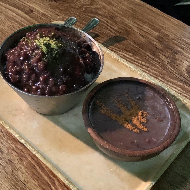  부산 보성녹차 팥빙수, 팥죽