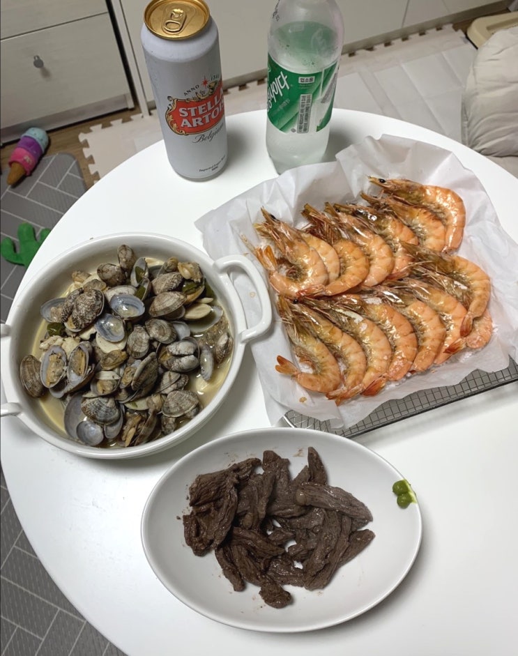  [에어프라이어 요리] 제철 새우로 새우구이 (소금 대하구이) 맛있게 먹어요  ;새우 손질법