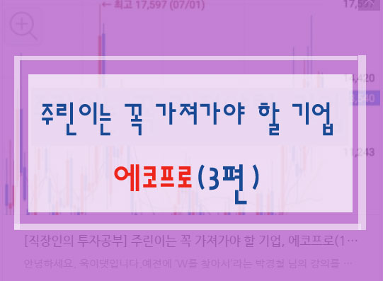  주린이는 꼭 가져가야 할 기업, 에코프로(3편)