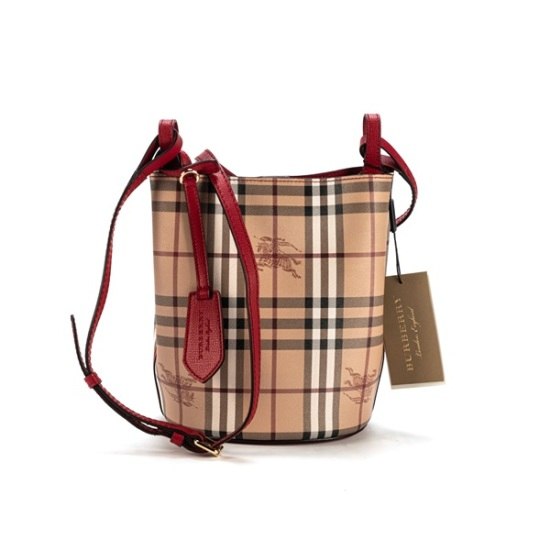 버버리 BURBERRY 헤이마켓 론 양면 버킷백 40571571 RED