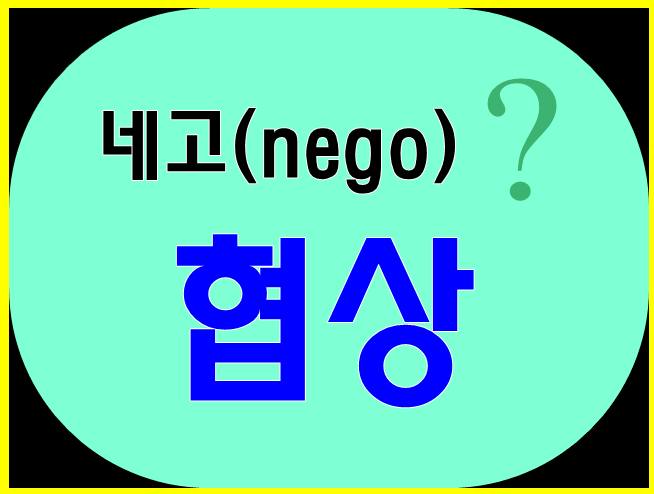  네고뜻  일상,사회생활에서  많이 쓰이는 말입니다.