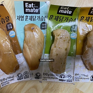 잇메이트 저염훈제 닭가슴살 할라피뇨맛 마늘맛 칼로리