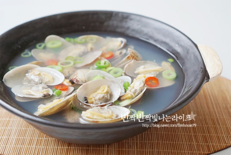  바지락 조개탕 해감해서 시원하게 끓여요