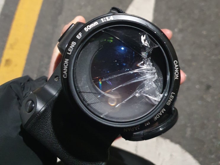  캐논 50mm 여친렌즈 깨짐 사설 수리 가격, 렌즈 파손 박살 사망 부서짐, 내 렌즈는 죽었다. (세운스퀘어 제일카메라 수리)