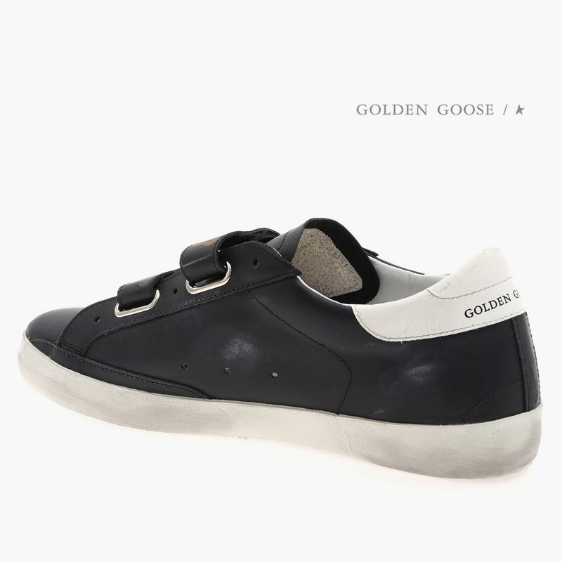 골든구스 SUPERSTAR 올드스쿨 벨크로 스니커즈 BLK