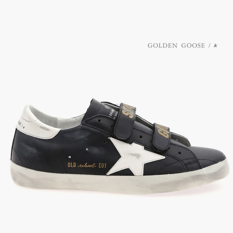 골든구스 SUPERSTAR 올드스쿨 벨크로 스니커즈 BLK