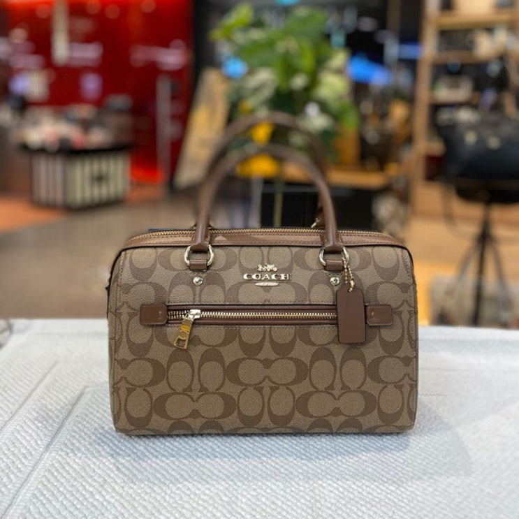  코치 COACH 시그니처 캔버스 코팅 레더 스트랩 숄더 크로스백 3컬러 F83607