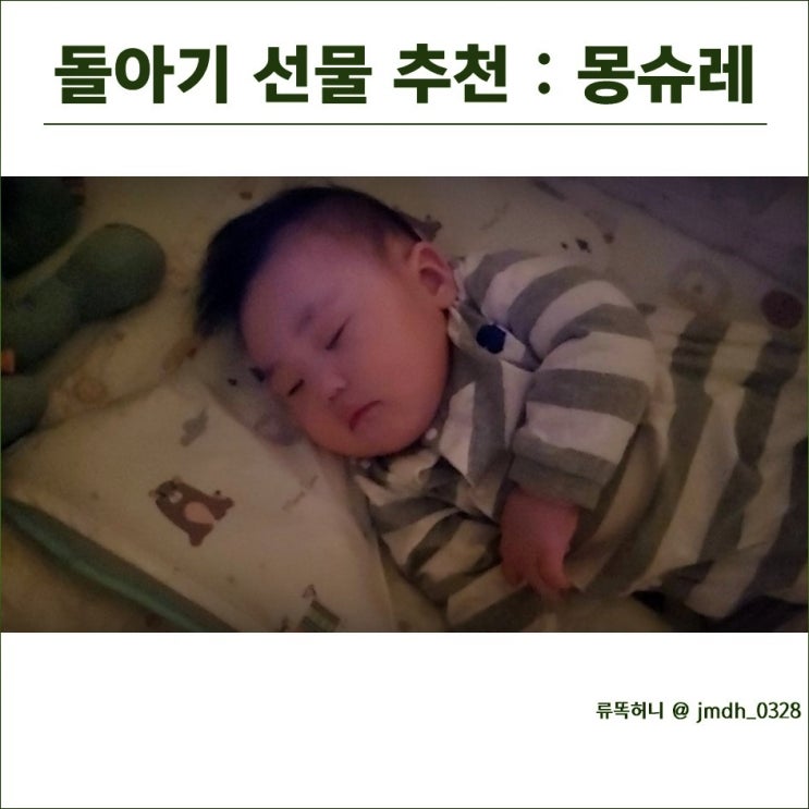  돌아기 선물 추천 : 우리 아기 꿀잠자는 몽슈레 안심베개