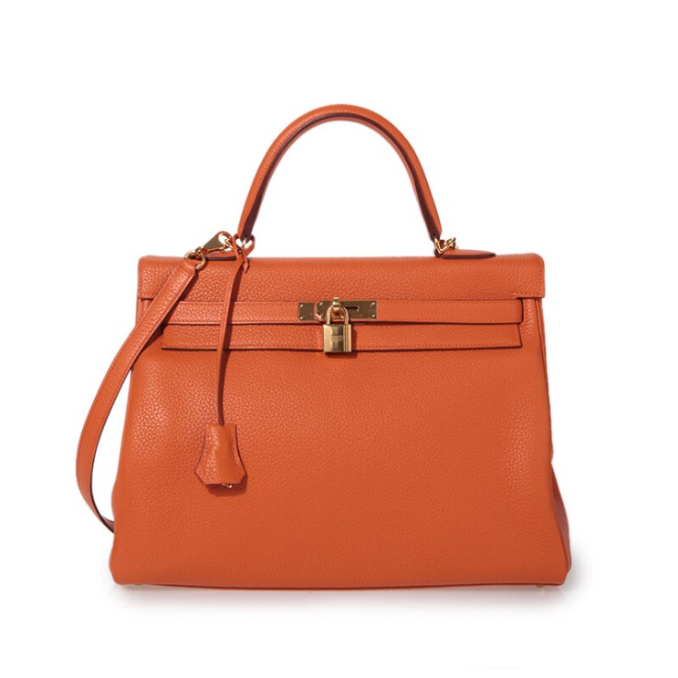 [Hermes]Orange Kelly Tote Bag