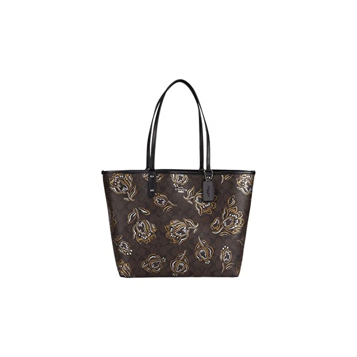  [코치가방]토트백/핸드백/크로스백COACH Signature Metallic Tulips Print Reversible City Tot