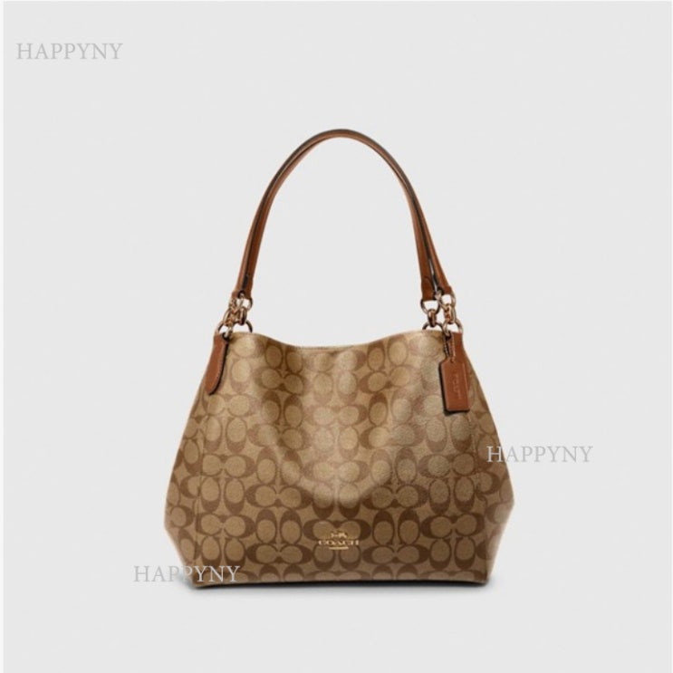  코치 [HAPPYNY]COACH_80298 HALLIE SHOULDER BAG(KHAKI SADDLE)