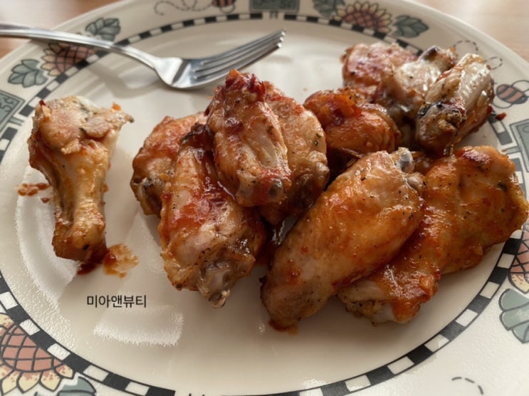  10월 18일의 일상. 화창한 날에 매콤달콤 양념 치킨윙 만들기