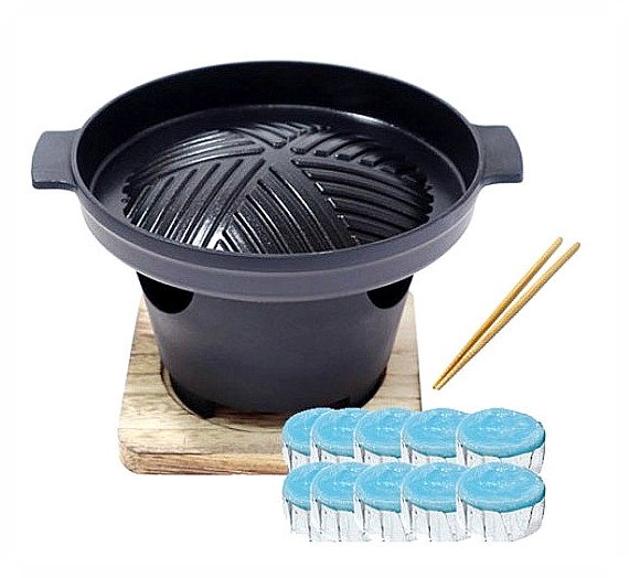  할인가로 가져가세요 1인 미니화로 풀세트 + 고체연료 30g x 10p + 젓가락 세트