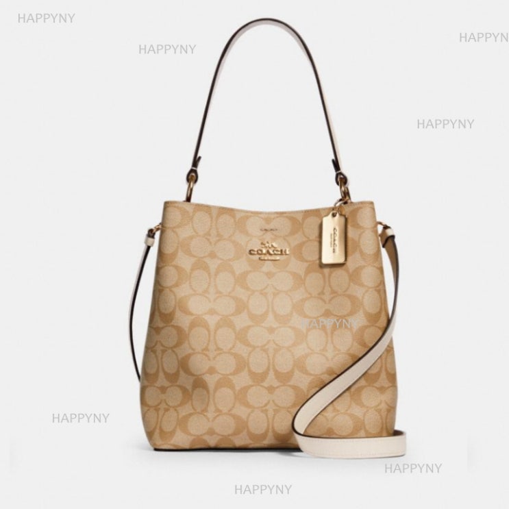  코치 [HAPPYNY]COACH_91512 타운 버켓 백 TOWN BUCKET BAG(KHAKI CHALK)