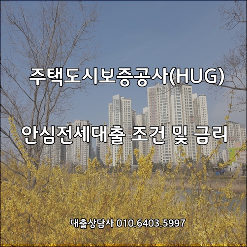 전세자금 대출 상품 안내 - 주택도시보증공사(HUG)안심전세대출 서류 및 금리안내(금리비교전문상담사)