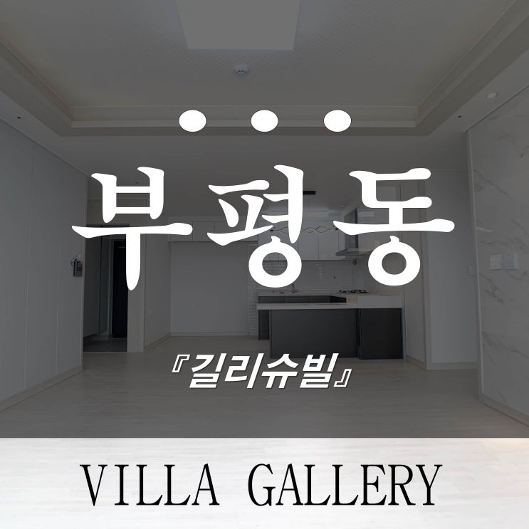  부평신축빌라분양 4룸 찾고 있다면 부평동 길리슈빌 추천 드려요