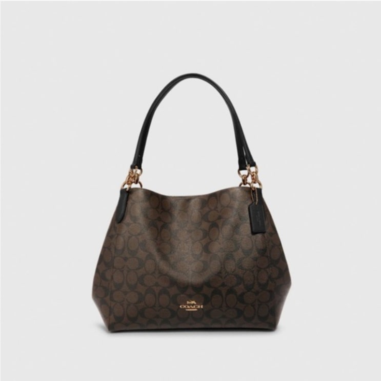  코치 [HAPPYNY]COACH_80298 HALLIE SHOULDER BAG(BLACK BROWN)