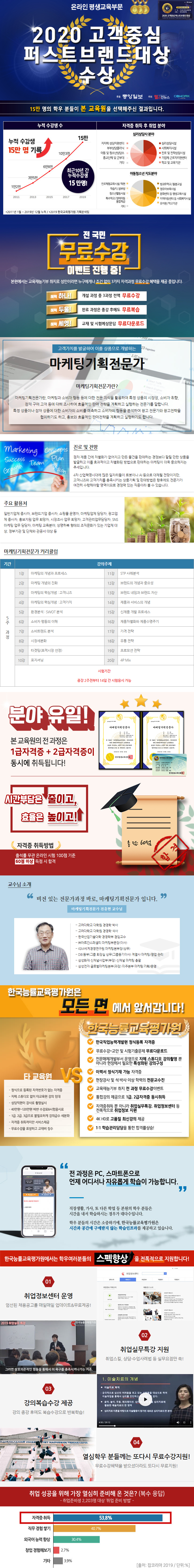  (신규무료과정) 마케팅기획전문가 자격과정 개설!