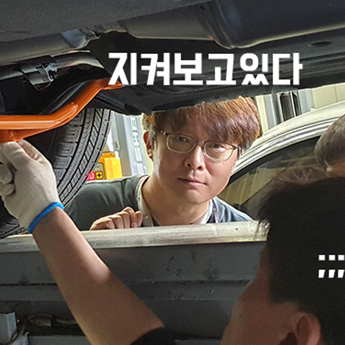  팀보가, 찰나의 순간. 진땀나는 순간. 신형 카니발 언더바 장착중에 비치는 편집증적 레이저 발사 현장.