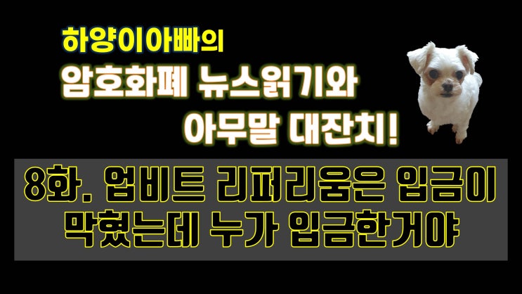  [아무말대잔치] 8화. 업비트 리퍼리움은 입금이 막혔는데 누가 입금한거야 (Feat.하양이아빠)