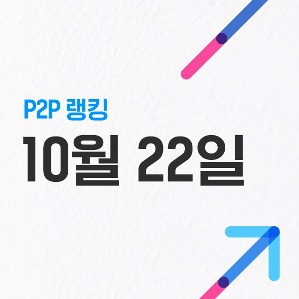  P2P금융협회 랭킹 순위 - 10월 22일