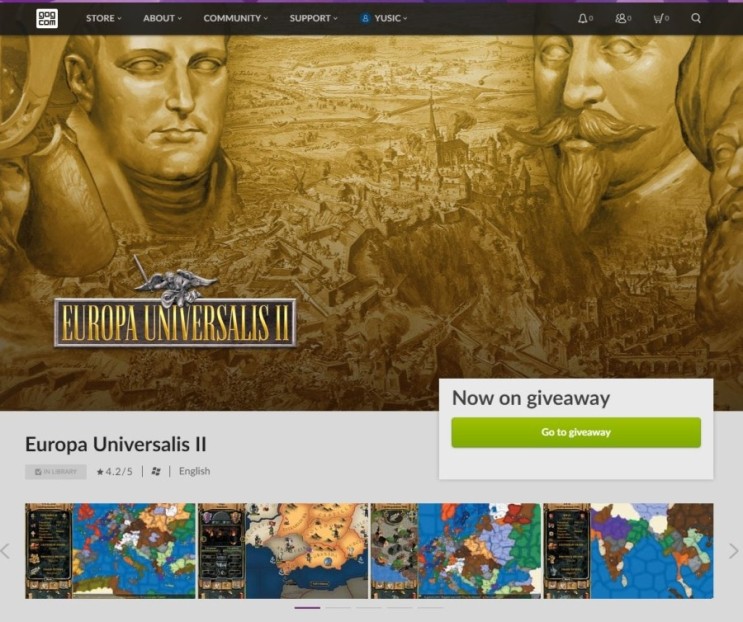 [GOG] 유로파 유니버설리스 2 ( Europa Universalis II ) 게임 한시적 무료 배포