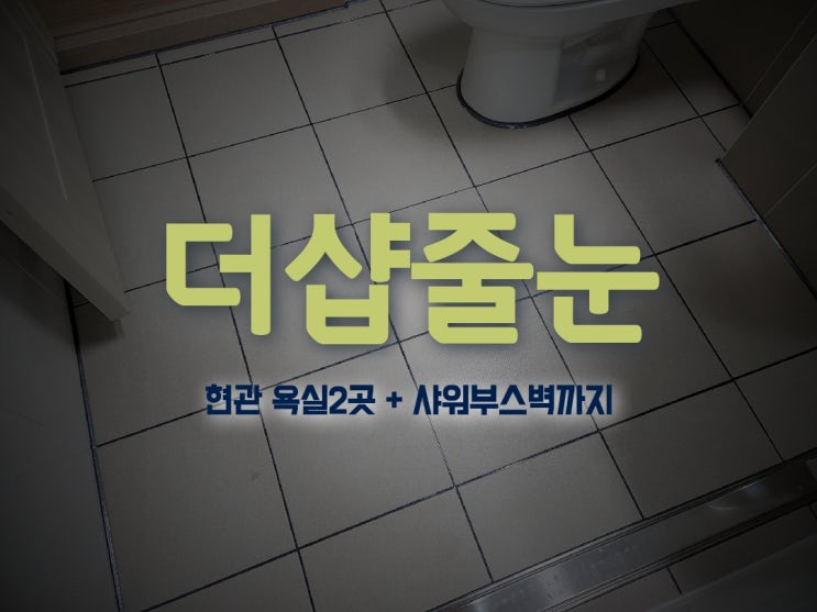  진주줄눈시공 중흥 샤워부스까지